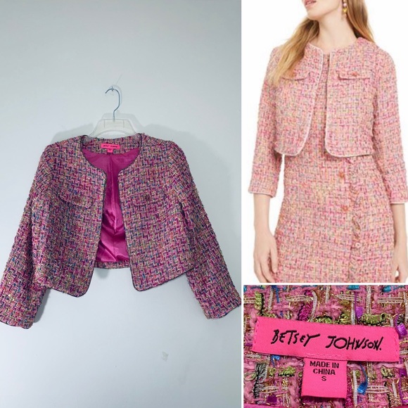 Betsey Johnson Jackets & Blazers - 💥HP💥Betsey Johnson tweed jacket.  Size S
